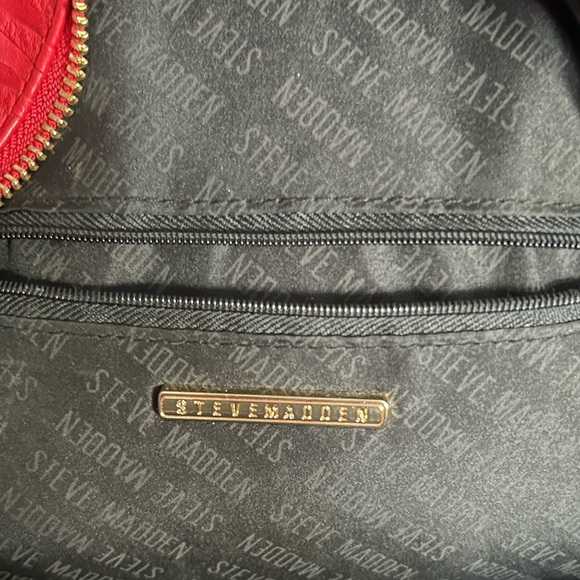 Steve Madden Red  Embossed Logo Mini Backpack main image 10